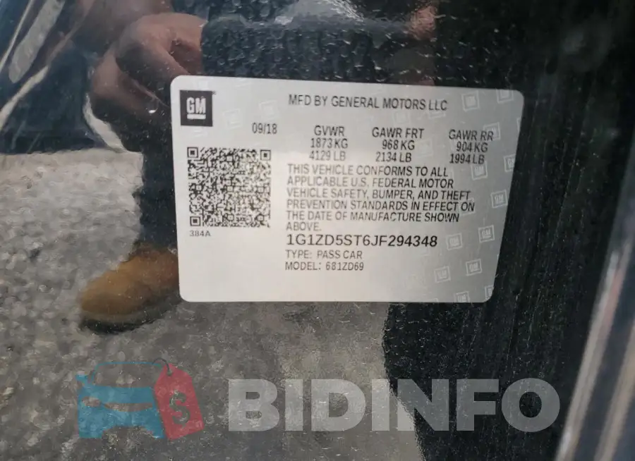 1G1ZD5ST6JF294348 Photo# 12
