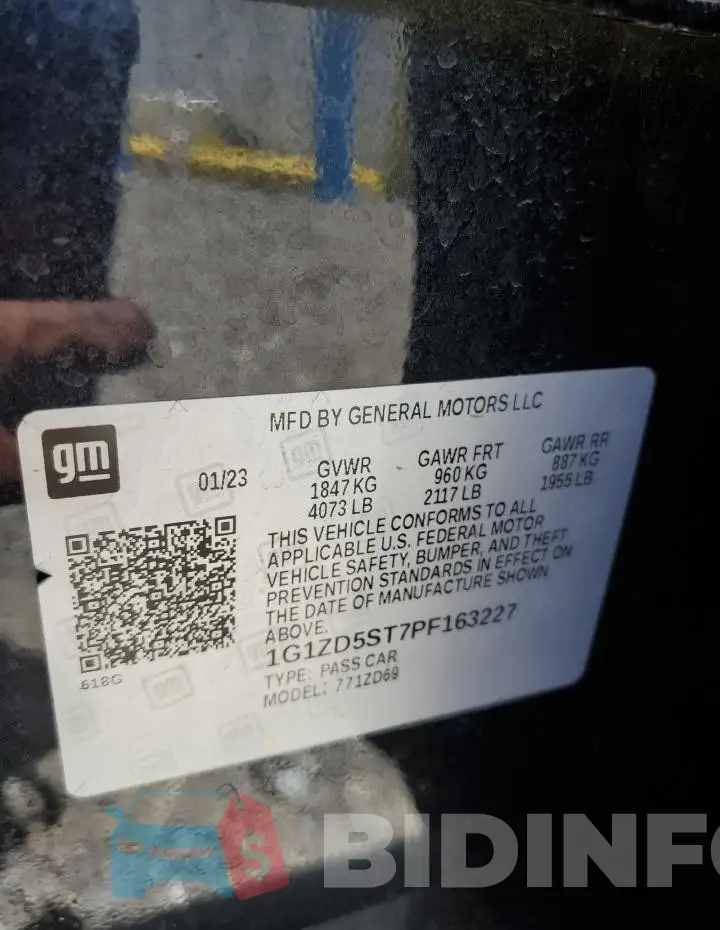 1G1ZD5ST7PF163227 Photo# 12