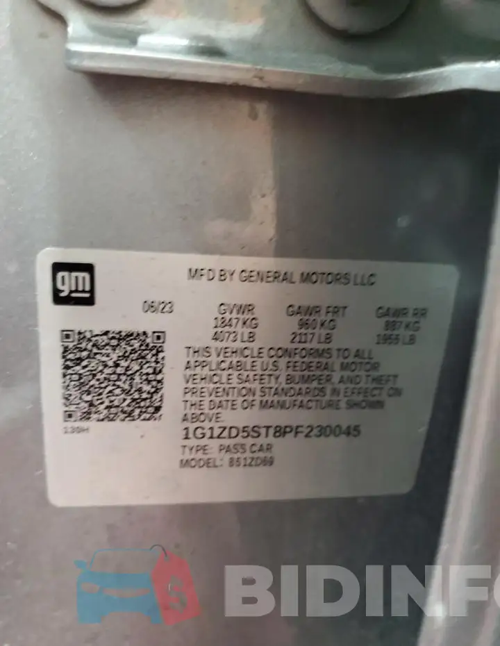 1G1ZD5ST8PF230045 Photo# 13
