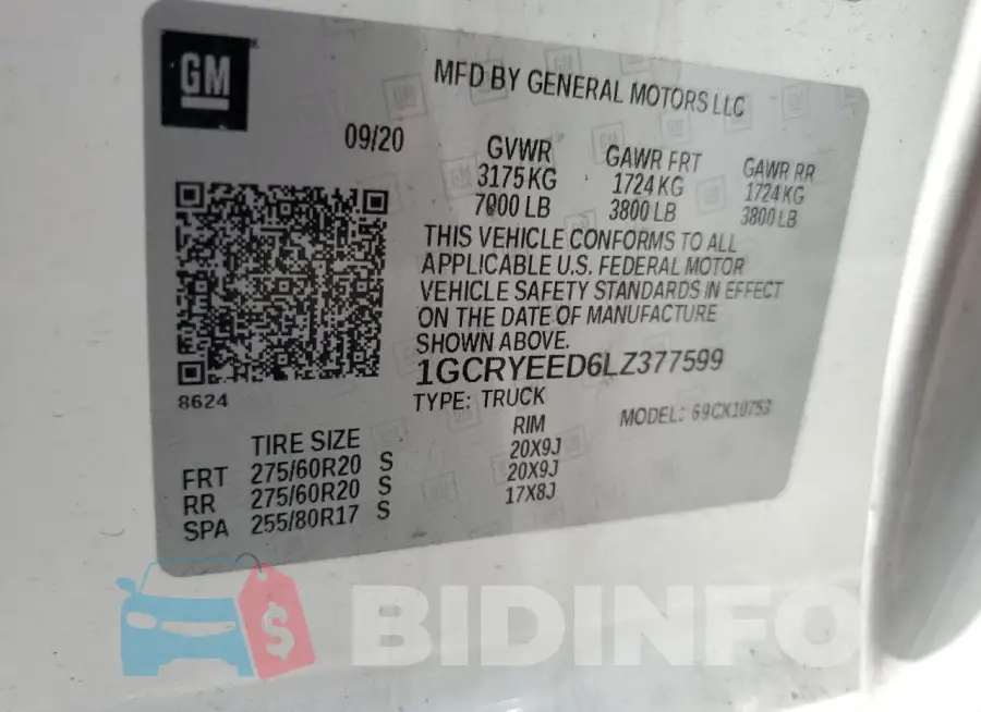 1GCRYEED6LZ377599 Photo# 12