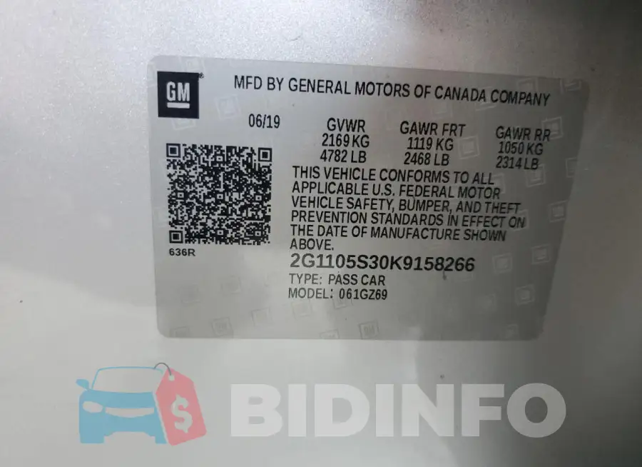 2G1105S30K9158266 Photo# 12