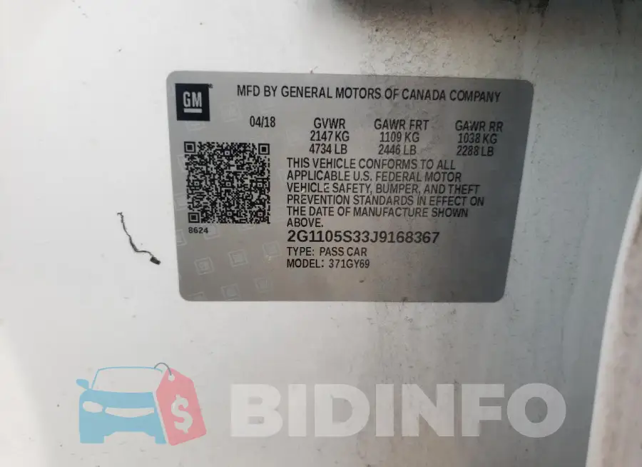 2G1105S33J9168367 Photo# 13