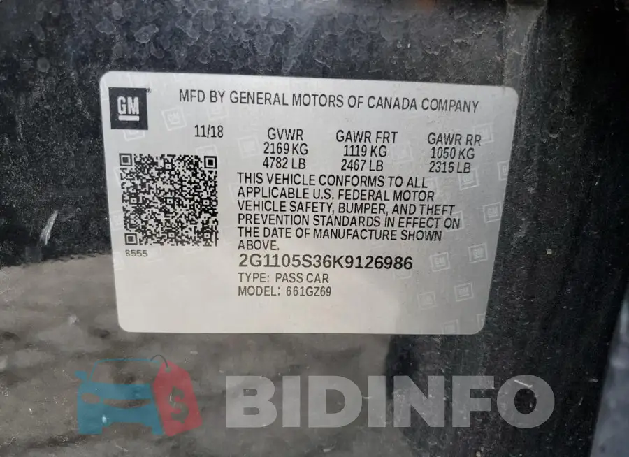 2G1105S36K9126986 Photo# 13