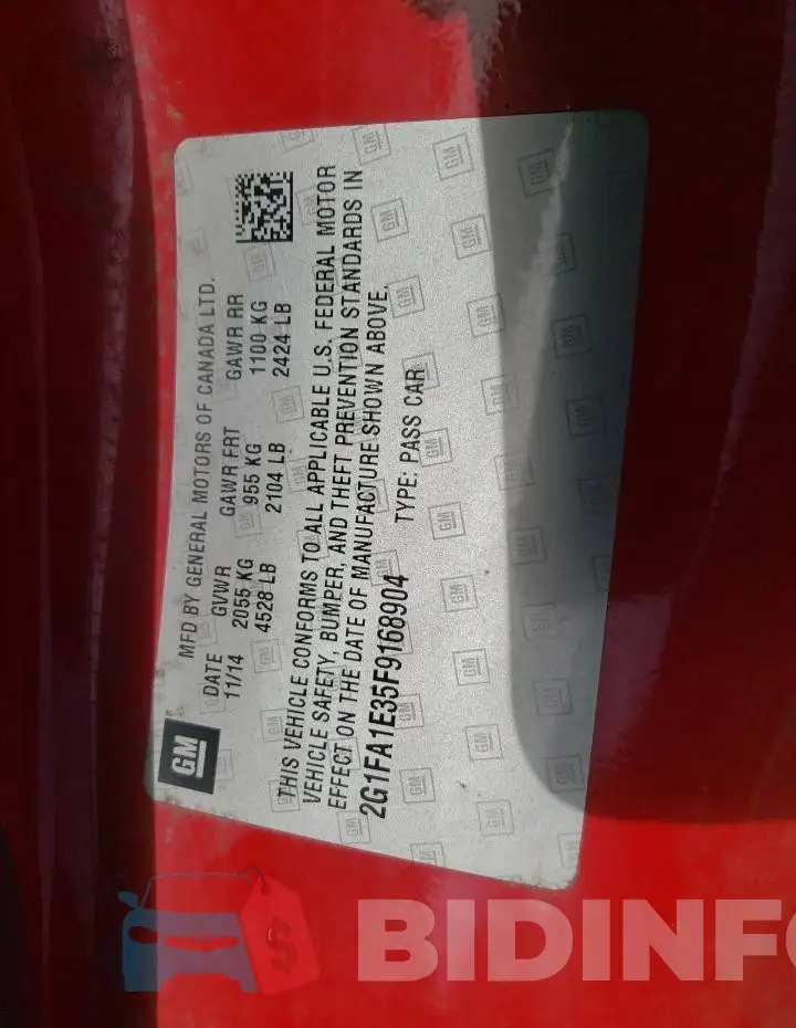 2G1FA1E35F9168904 Photo# 12