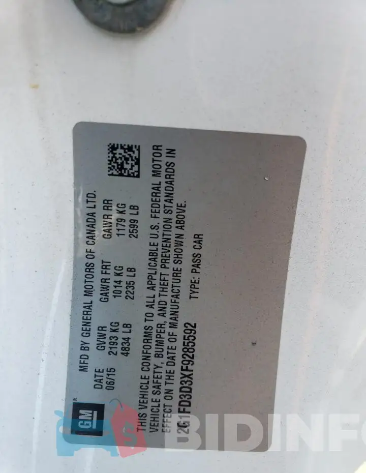 2G1FD3D3XF9285592 Photo# 12