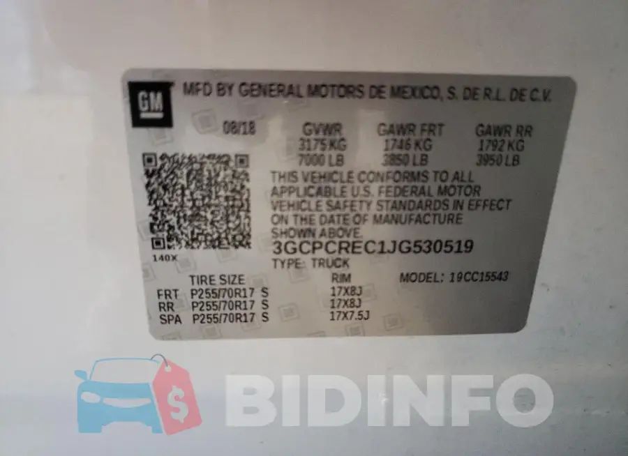 3GCPCREC1JG530519 Photo# 12