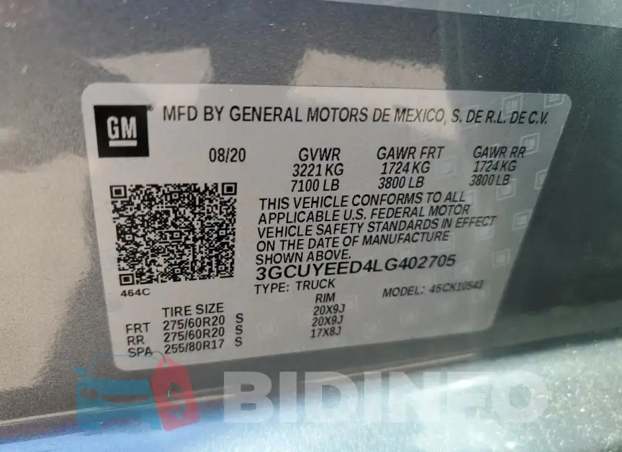 3GCUYEED4LG402705 Photo# 12