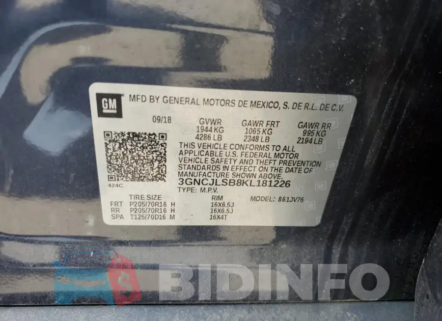 3GNCJLSB8KL181226 Photo# 12
