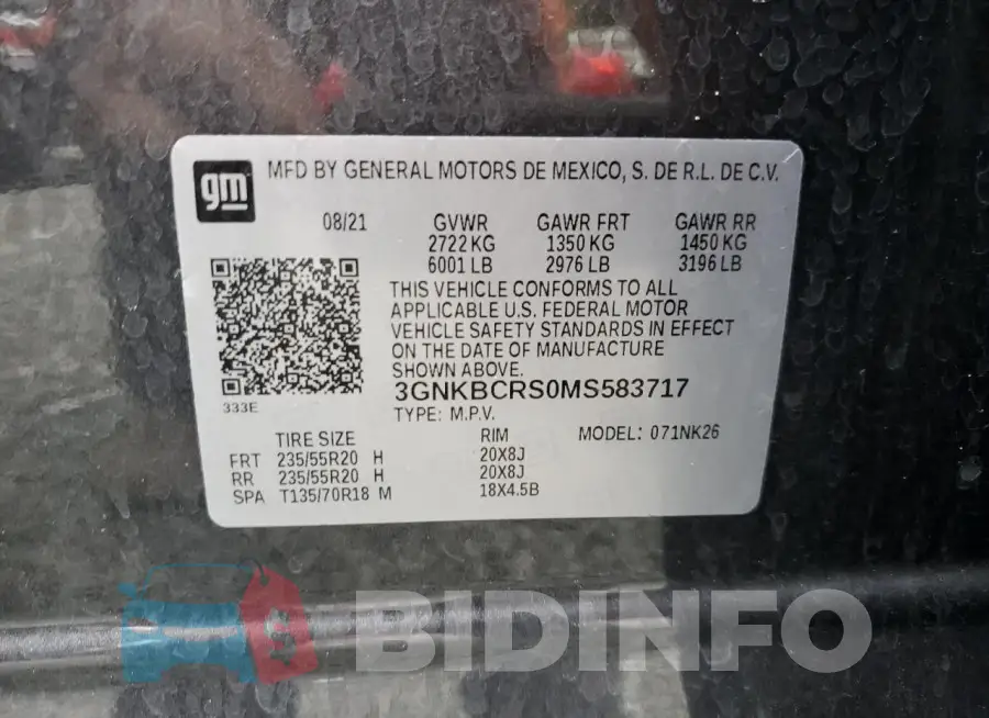 3GNKBCRS0MS583717 Photo# 13