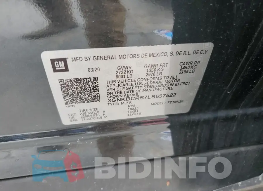 3GNKBCRS7LS657522 Photo# 13