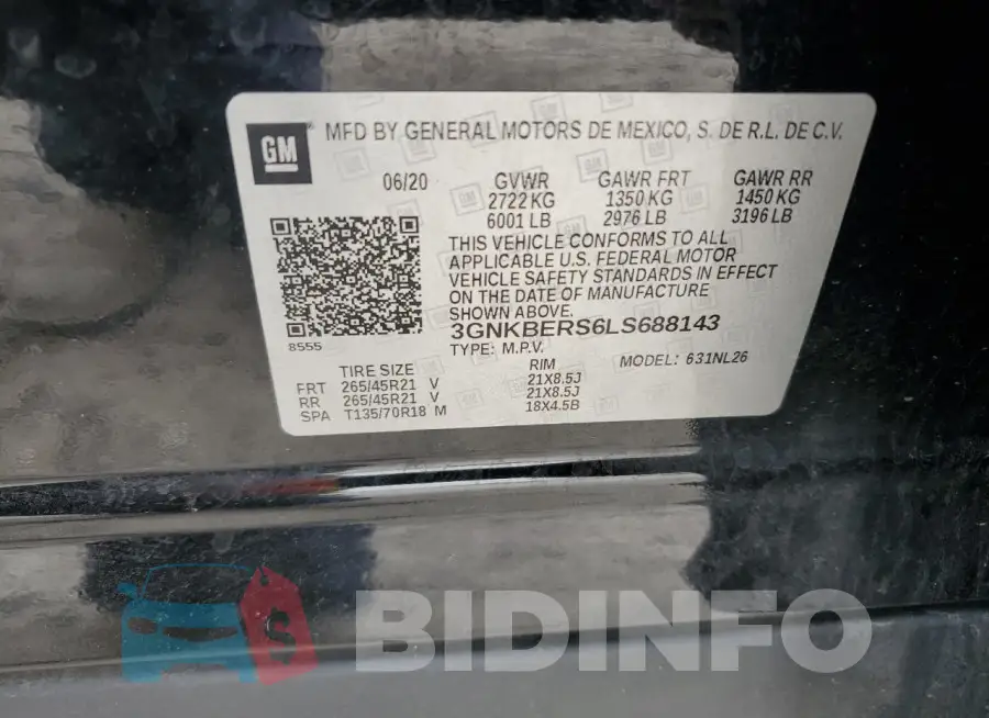 3GNKBERS6LS688143 Photo# 14