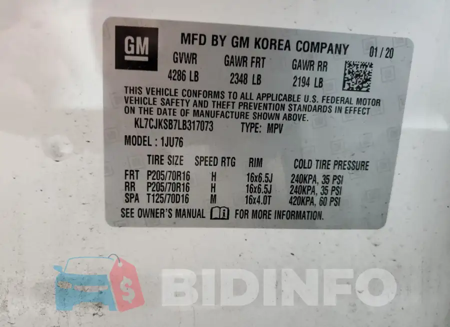 KL7CJKSB7LB317073 Photo# 13
