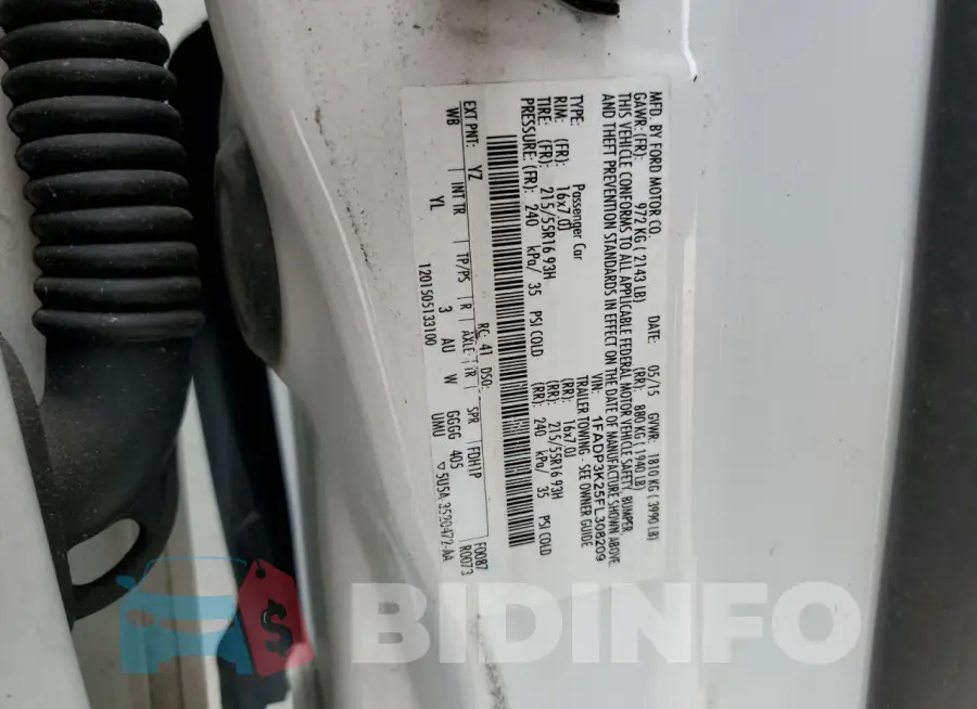 1FADP3K25FL308209 Photo# 12