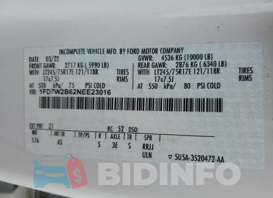 1FD7W2B62NEE23016 Photo# 12