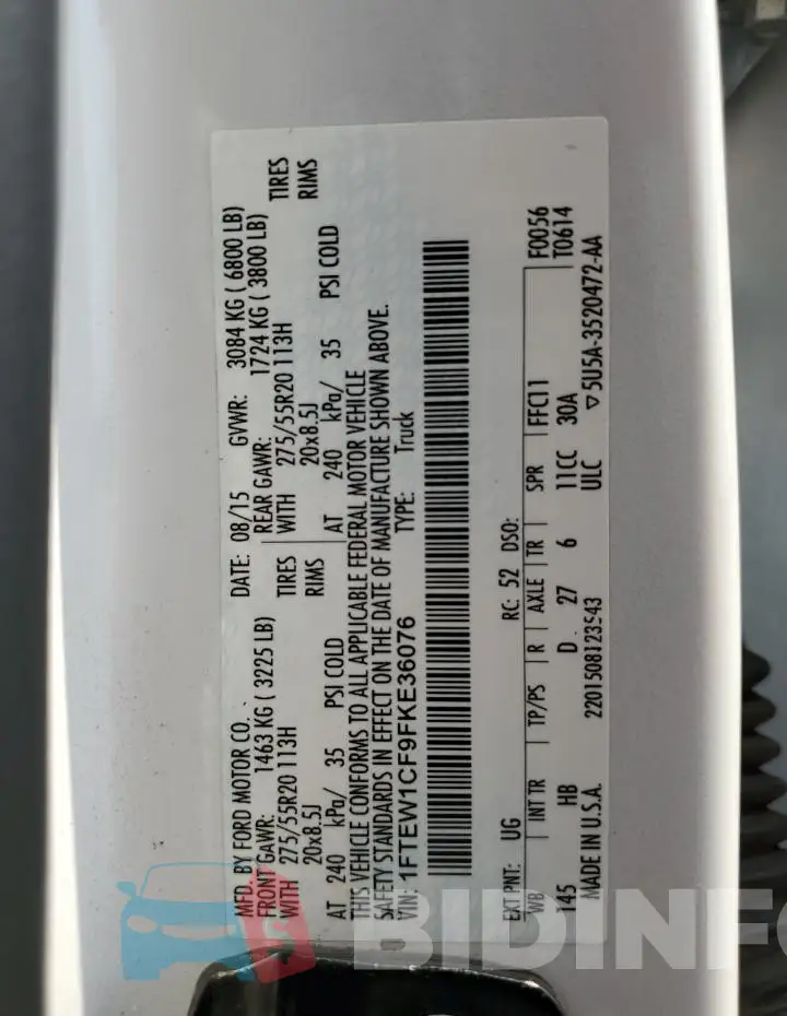 1FTEW1CF9FKE36076 Photo# 12
