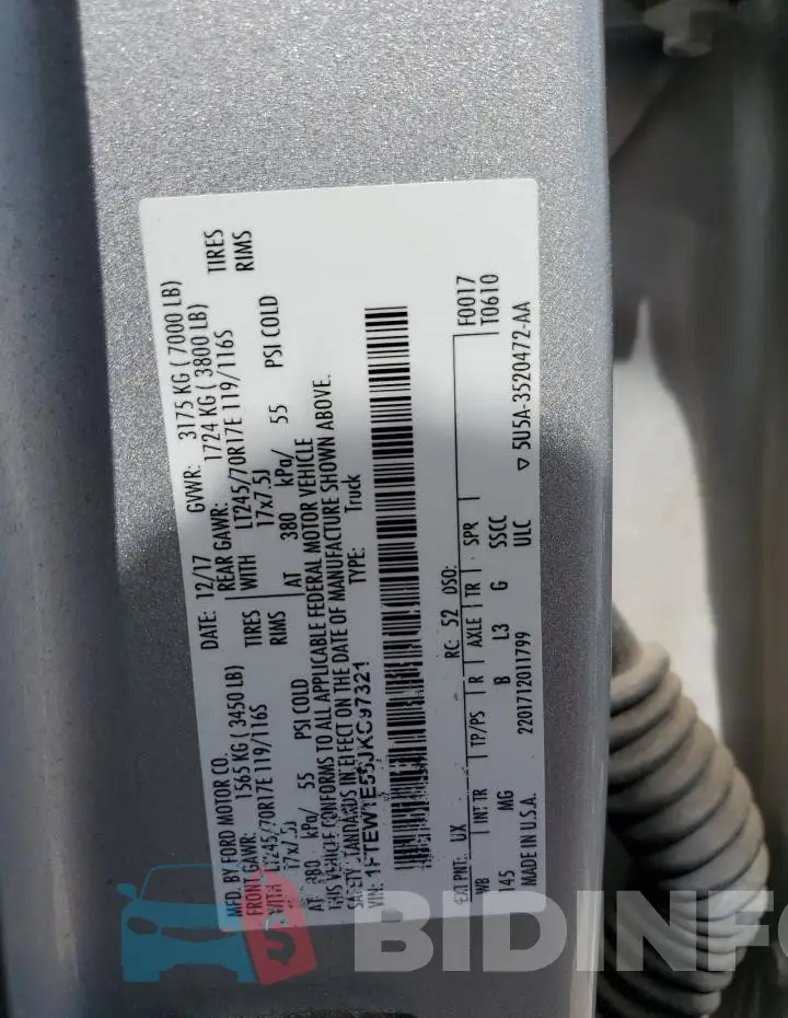 1FTEW1E55JKC97321 Photo# 12