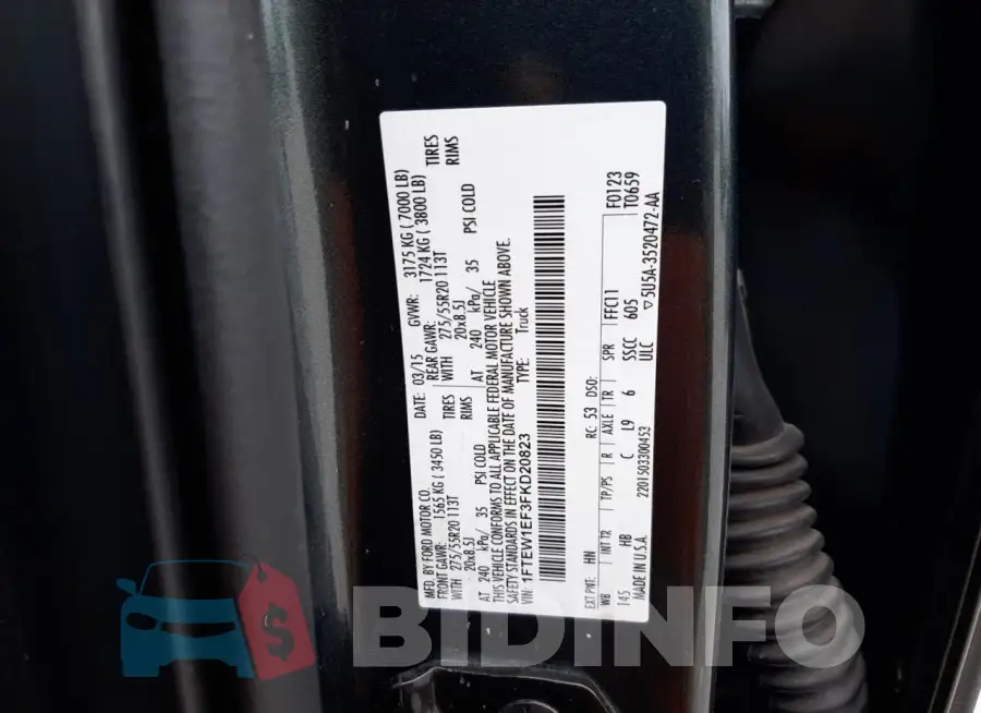 1FTEW1EF3FKD20823 Photo# 12