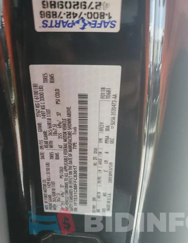 1FTEX1C88FFC83617 Photo# 12