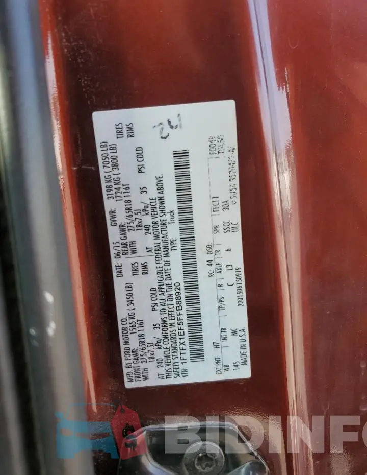 1FTFX1EF5FFB88920 Photo# 13