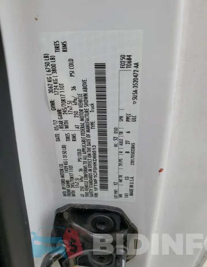 1FTMF1CF0HKD69513 Photo# 12