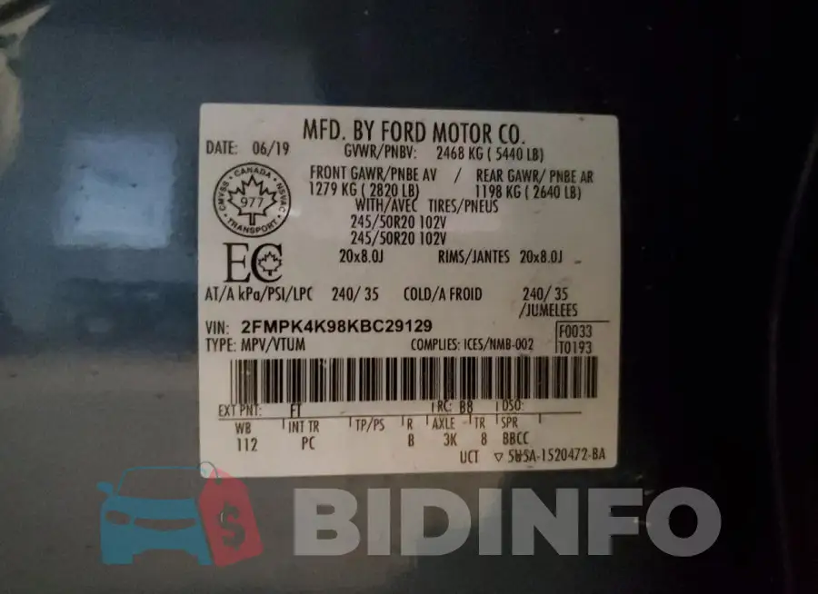 2FMPK4K98KBC29129 Photo# 13