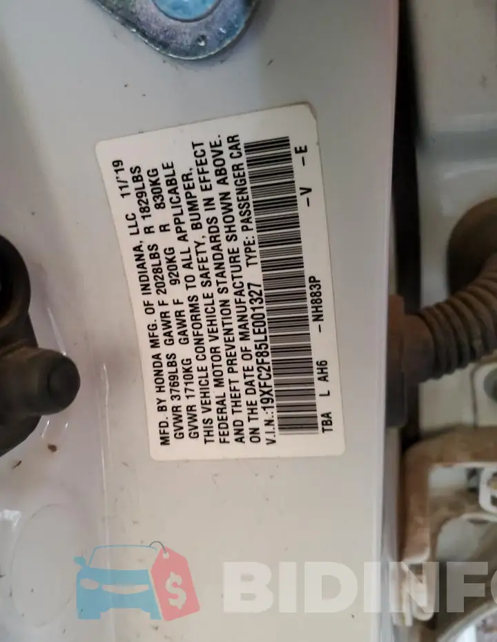 19XFC2F85LE001327 Photo# 12