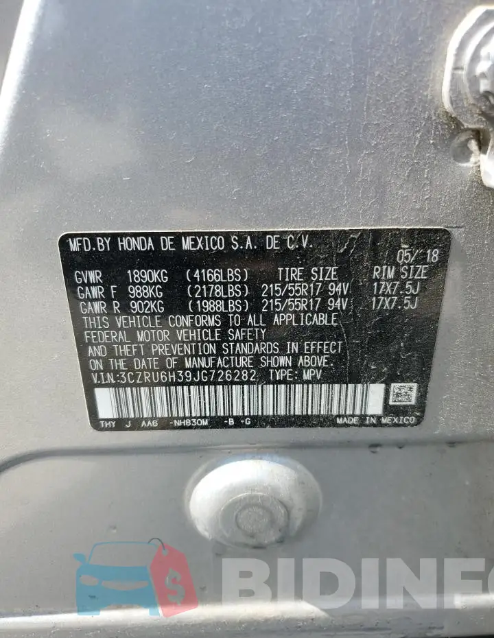 3CZRU6H39JG726282 Photo# 14