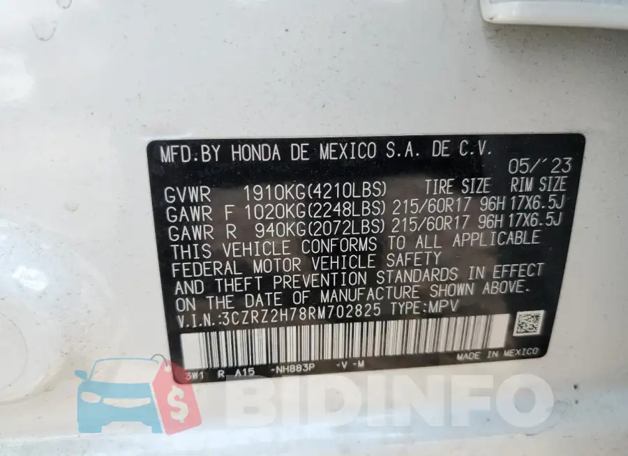 3CZRZ2H78RM702825 Photo# 13