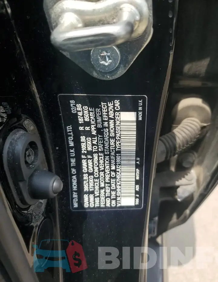 SHHFK7H5XJU218901 Photo# 12