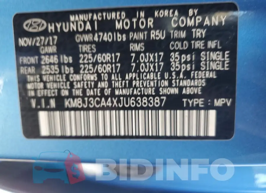 KM8J3CA4XJU638387 Photo# 12