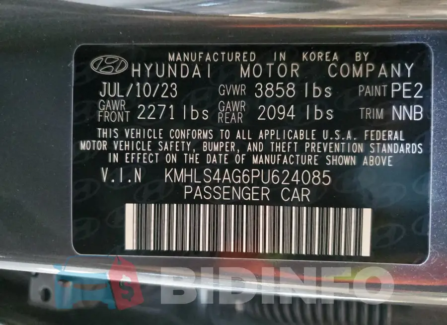 KMHLS4AG6PU624085 Photo# 12