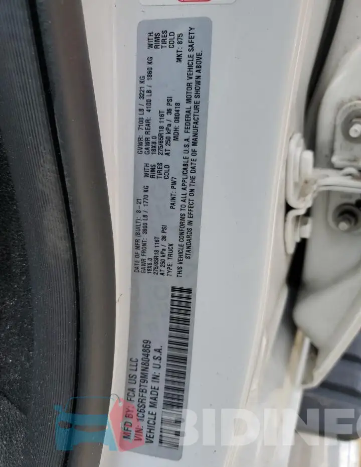1C6SRFBT9MN804869 Photo# 13