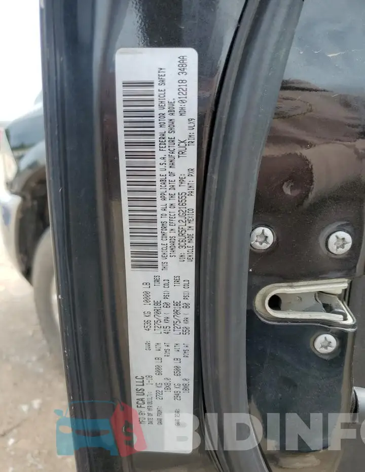 3C6UR5FL2JG216555 Photo# 12