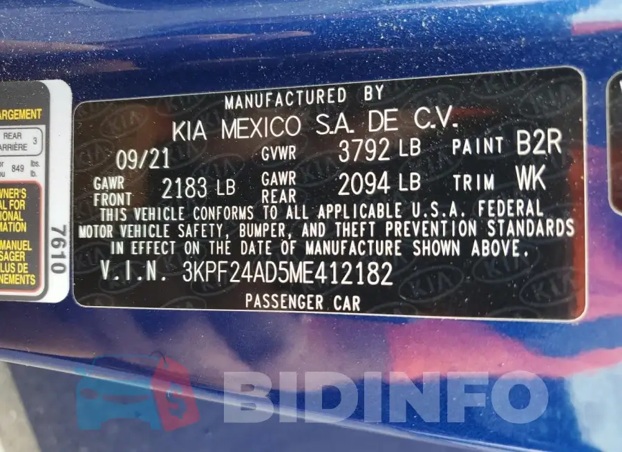3KPF24AD5ME412182 Photo# 12