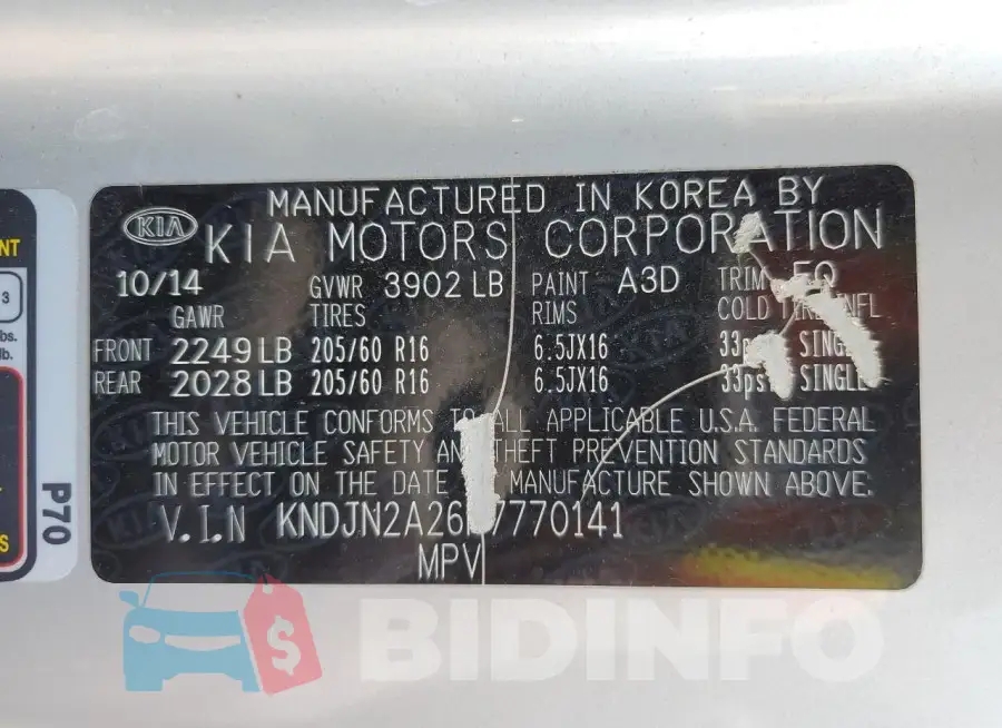 KNDJN2A26F7770141 Photo# 12
