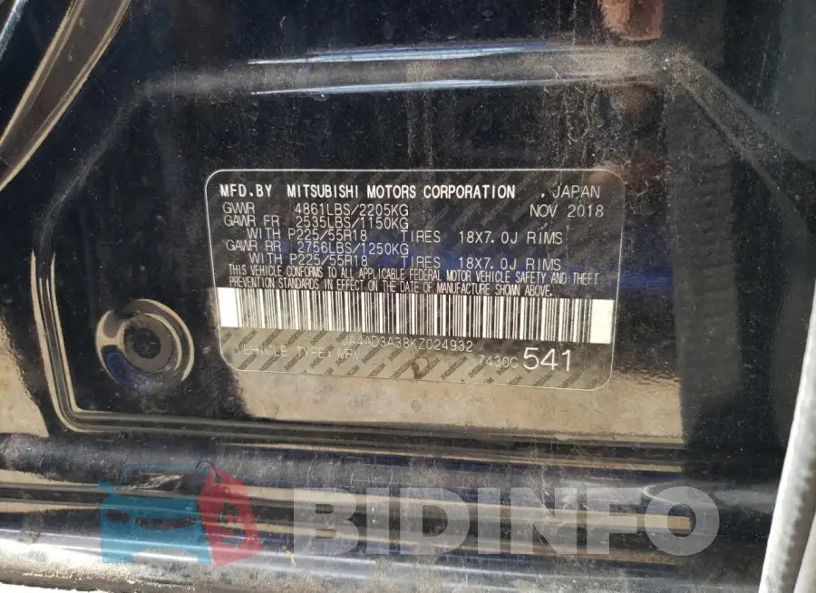 JA4AD3A38KZ024932 Photo# 13