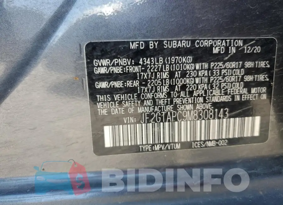 JF2GTAPC9M8308143 Photo# 13