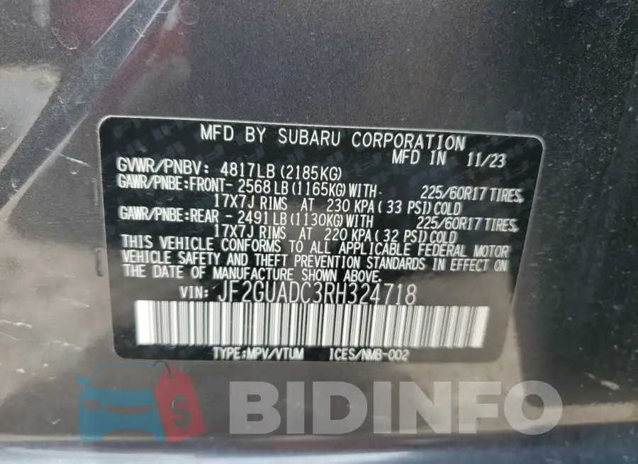 JF2GUADC3RH324718 Photo# 13