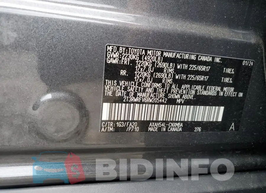 2T3RWRFV6RW205442 Photo# 12