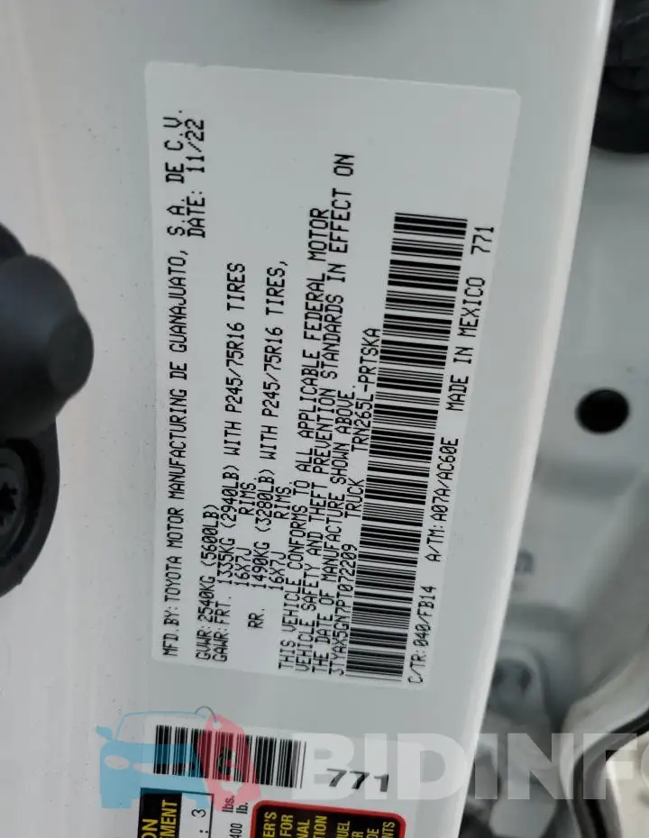 3TYAX5GN7PT072209 Photo# 12