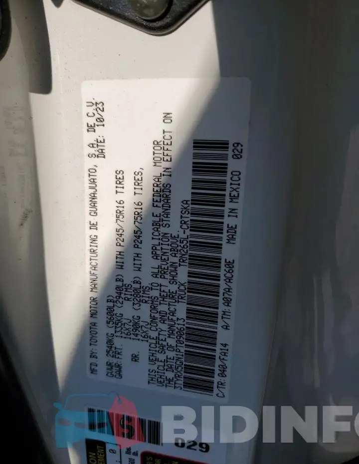 3TYRX5GN1PT090613 Photo# 12