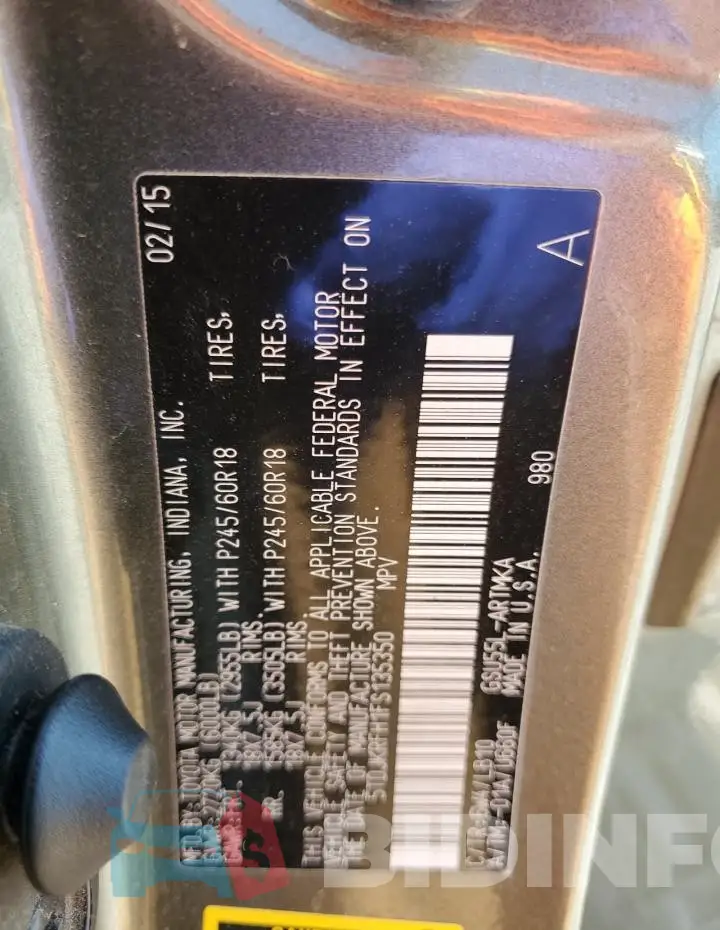 5TDJKRFH1FS135350 Photo# 13