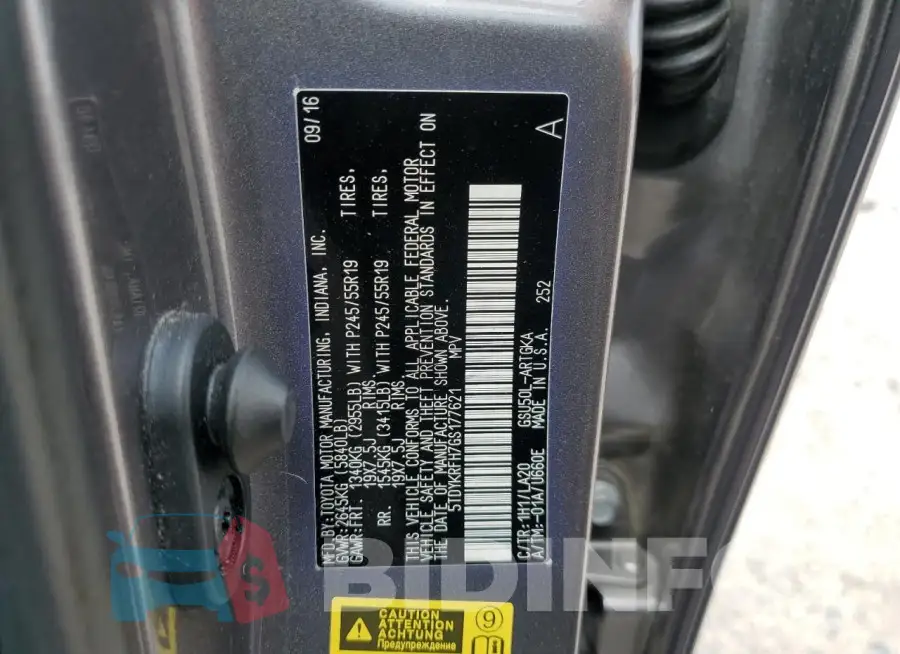 5TDYKRFH7GS177621 Photo# 12