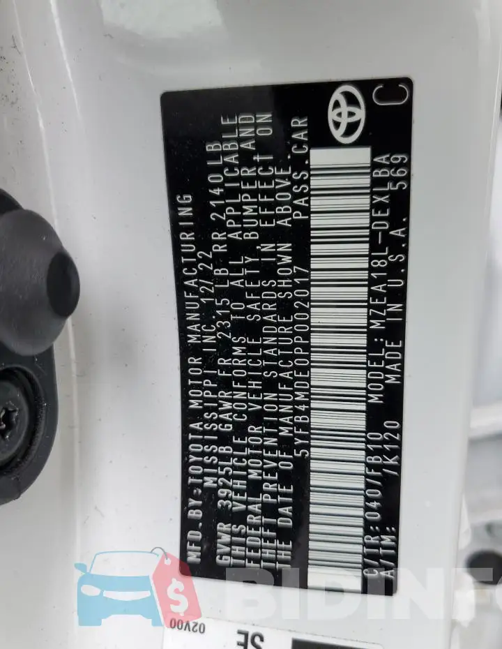 5YFB4MDE0PP002017 Photo# 12