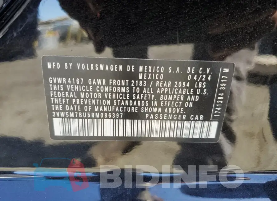 3VW5M7BU5RM086397 Photo# 12