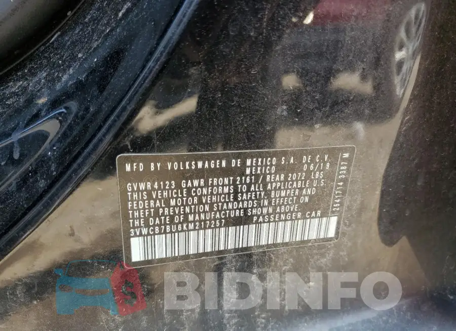 3VWCB7BU6KM217257 Photo# 13