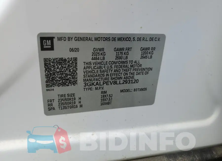 3GKALPEV8LL293120 Photo# 13