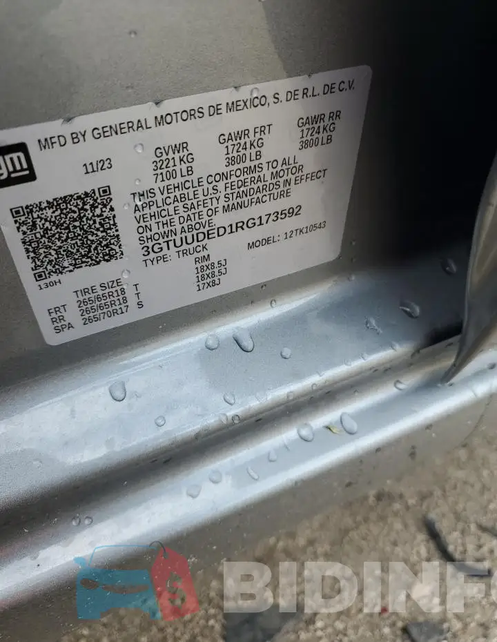 3GTUUDED1RG173592 Photo# 12