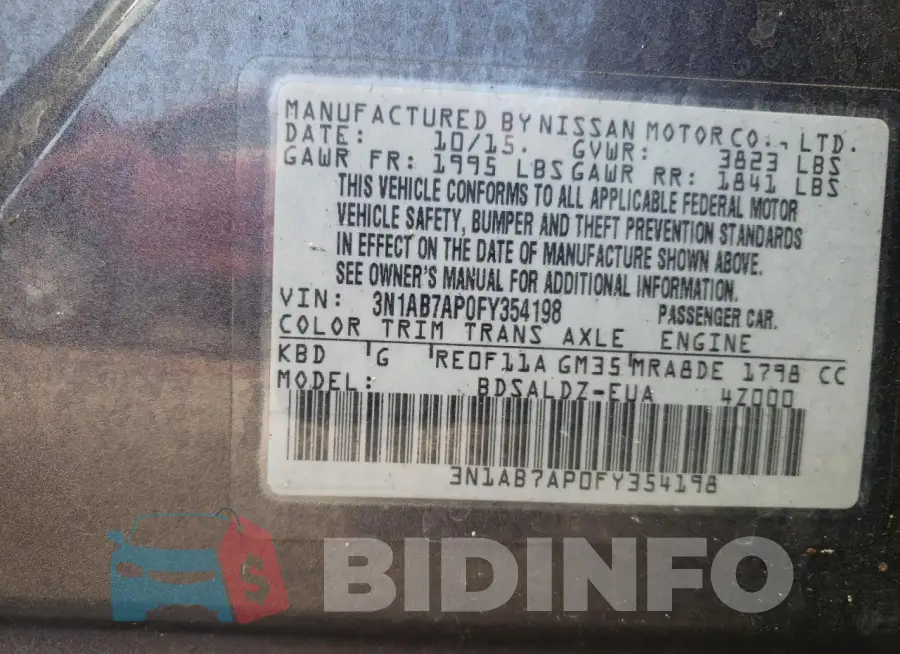 3N1AB7AP0FY354198 Photo# 12