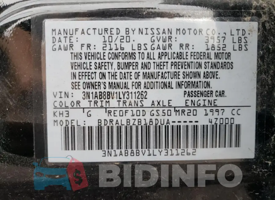 3N1AB8BV1LY311262 Photo# 12